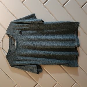 Adidas heather blue L tee